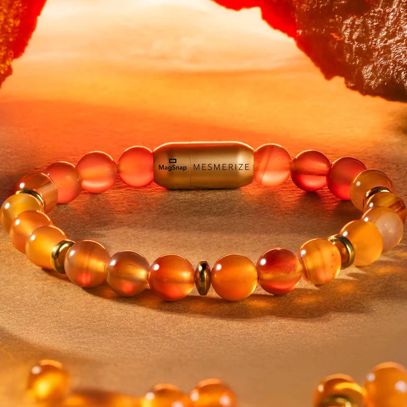 Empowering_Carnelian_Natural_Stone_Bracelet shop for men in kerala
